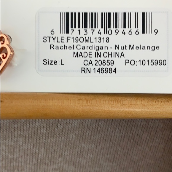 NWT Hatley transitional RACHEL cardigan NEUTRAL US L - Picture 10 of 10